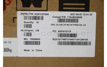 Lenovo 5CB1C87509 Tastatur inkl. TopcaseASM_ENG C21A4 MGBL