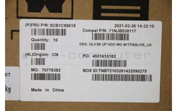 Lenovo 5CB1C88618 Tastatur inkl. TopcaseASM_ENG C21A4 HD MGBL