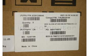 Lenovo 5CB1C88645 Tastatur inkl. TopcaseASM_CZE/SLK C21A4 HDMGBL