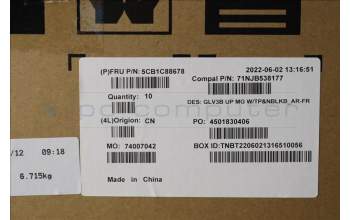 Lenovo 5CB1C88678 Tastatur inkl. TopcaseASM_FRA/ARA C21A4 MGNBL