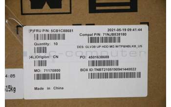Lenovo 5CB1C88681 Tastatur inkl. TopcaseASM_ENG C21A4 HD MGNBL