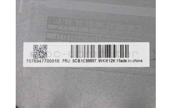 Lenovo 5CB1C89897 C-Cover with keyboard,English,Mineral Grey,Backlight