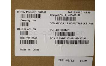 Lenovo 5CB1C89902 Tastatur inkl. Topcase ASM_RUS C 21A2 MGBL