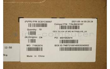 Lenovo 5CB1C89907 Tastatur inkl. Topcase ASM_UK C 21A2 MGBL