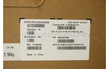 Lenovo 5CB1C89928 Tastatur inkl. Topcase ASM_USA ENG C 21A2 MGBL