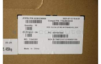 Lenovo 5CB1C90505 C-Cover with keyboard,German,Mineral Grey,Non_Backlight