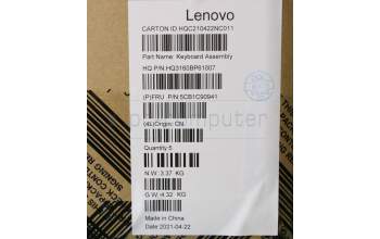 Lenovo 5CB1C90941 Tastatur inkl. Topcase ASM ENG H 82KM AB