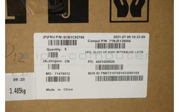 Lenovo 5CB1C92766 Tastatur inkl. TopcaseASM_LA SPA C 20WE BLKB N