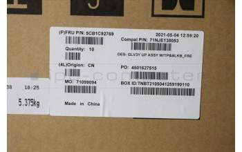 Lenovo 5CB1C92769 Tastatur inkl. Topcase ASM_FRA C 20WE BLKB N