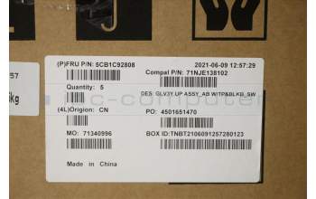 Lenovo 5CB1C92808 Tastatur inkl. Topcase schweiz C20WE AB BLKB N