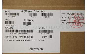 Lenovo 5CB1C93085 C-Abdeckung mit Tastatur, Spanisch, Blau, Weiße Hintergrundbel.