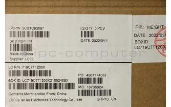 Lenovo 5CB1C93097 C-Cover with keyboard,US English Euro,Storm Grey,Blue Backlight