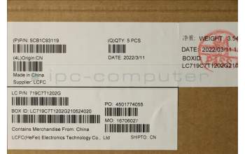 Lenovo 5CB1C93119 Tastatur inkl. Topcase ASM_THAI L82JW SG_BUW/F