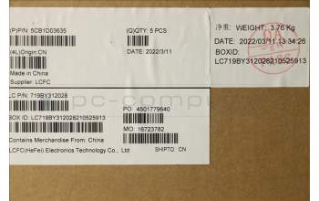 Lenovo 5CB1D03635 Tastatur inkl. TopcaseASM_FRA/ENGL81W1NFPALLIPC