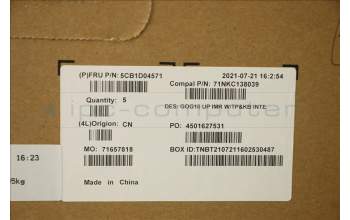 Lenovo 5CB1D04571 Tastatur inkl. Topcase ASM_EURO ENG C 82K1