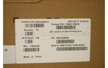 Lenovo 5CB1D04574 Tastatur inkl. Topcase ASM_RUS C 82K1