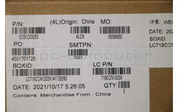 Lenovo 5CB1D05053 Tastatur inkl. Topcase ASM_ARA L82JH BU WH