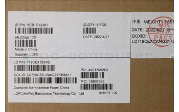 Lenovo 5CB1D12381 Tastatur inkl. Topcase spanisch L82JK SG BU