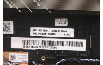 Lenovo 5CB1D33479 C-Abdeckung mit Tastatur, Portugiesisch, grau, Hintergrundbeleuchtung