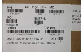 Lenovo 5CB1D66025 Tastatur inkl. Topcase ASM_TC L82NJ S/G DIS