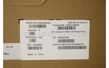 Lenovo 5CB1D66722 Tastatur inkl. Topcase ASM_NORDIC C 82K2 E3