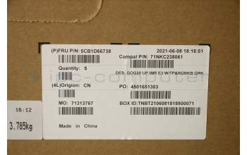 Lenovo 5CB1D66738 Tastatur inkl. Topcase ASM_GRE C 82K2 E3 RGB