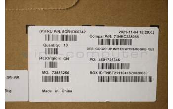 Lenovo 5CB1D66742 Tastatur inkl. Topcase ASM_RUS C 82K2 E3 RGB