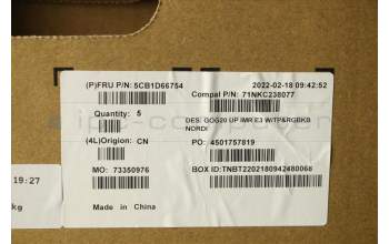 Lenovo 5CB1D66754 Tastatur inkl. TopcaseASM_NORDIC C 82K2 E3 RGB