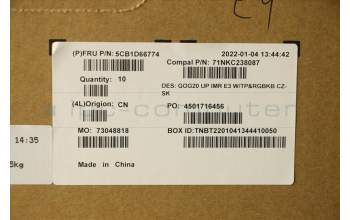 Lenovo 5CB1D66774 C-Abdeckung mit Tastatur, Tschechisch/Slowakisch, RGB-Hintergrundbel., GB