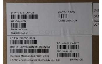 Lenovo 5CB1D67123 Tastatur inkl. Topcase ASM_ENG L81WA BKNFPLIPC