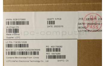 Lenovo 5CB1D70665 Tastatur inkl. TopcaseASM POR L 82M7 NFP IG BL