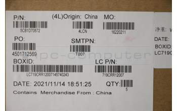 Lenovo 5CB1D70672 Tastatur inkl. Topcase ASM_EURO_ENG L82L0 CGY