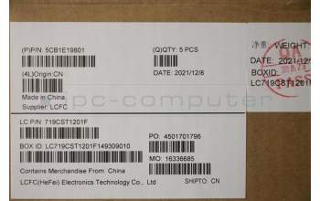 Lenovo 5CB1E19801 C-Cover with keyboard,Hebrew,Cloud Grey,Non_Fingerprint