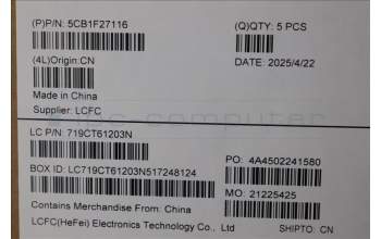 Lenovo 5CB1F27116 Tastatur inkl. Topcase ASM_UKR L82LX NFPAB