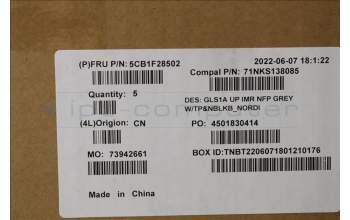 Lenovo 5CB1F28502 Tastatur inkl. TopcaseASM_NORDIC C82R0 NFP CG