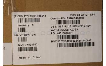 Lenovo 5CB1F28512 Tastatur inkl. TopcaseASM_CZE/SLK C82R0 NFP CG