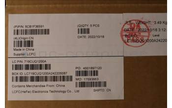 Lenovo 5CB1F36591 Tastatur inkl. Topcase ASM_FRA L82QY BK_TEX