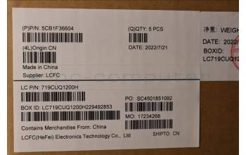 Lenovo 5CB1F36604 Tastatur inkl. Topcase ASM_NORDIC L82QY BK_TEX