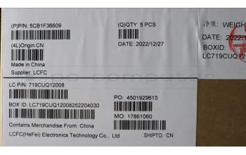 Lenovo 5CB1F36609 Tastatur inkl. Topcase schweiz L82QY BK_TEX