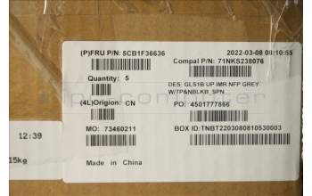 Lenovo 5CB1F36636 Tastatur inkl. TopcaseASM_SPA C82R1 NFP CG