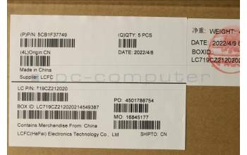 Lenovo 5CB1F37749 C-Cover with keyboard,Italian,Storm Grey,RGB Backlight