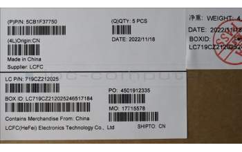 Lenovo 5CB1F37750 Tastatur inkl. Topcase ASM_JPN L82RF SG w/RGB