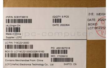 Lenovo 5CB1F38510 Tastatur inkl. Topcase ASM_SLV L82RF SG w/RGB