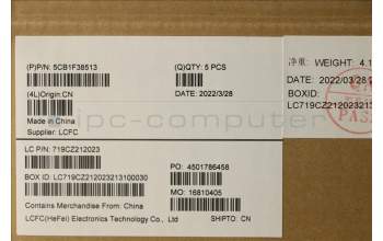 Lenovo 5CB1F38513 Tastatur inkl. Topcase ASM_TC L82RF SG w/RGB