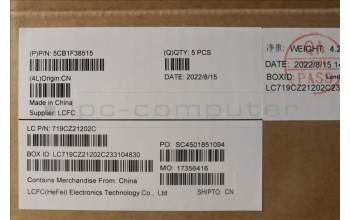 Lenovo 5CB1F38515 Tastatur inkl. Topcase ASM_TUR L82RF SG w/RGB