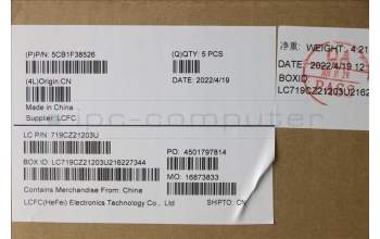 Lenovo 5CB1F38526 Tastatur inkl. Topcase ASM_FRA L82RF SG w/WH