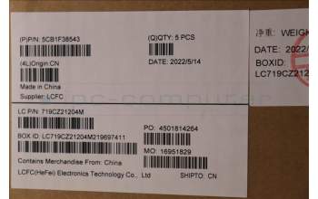 Lenovo 5CB1F38543 C-Cover with keyboard,Spanish,Storm Grey,White Backlight