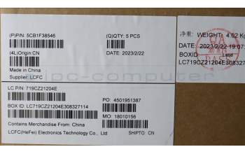 Lenovo 5CB1F38546 Tastatur inkl. Topcase ASM_THAI L82RF SG w/WH