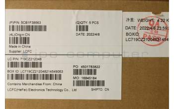 Lenovo 5CB1F38563 Tastatur inkl. Topcase ASM_HBW L82RF ST w/BU