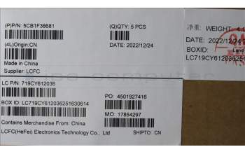 Lenovo 5CB1F38681 Tastatur inkl. Topcase ASM_LA SPA L82RB CLGY